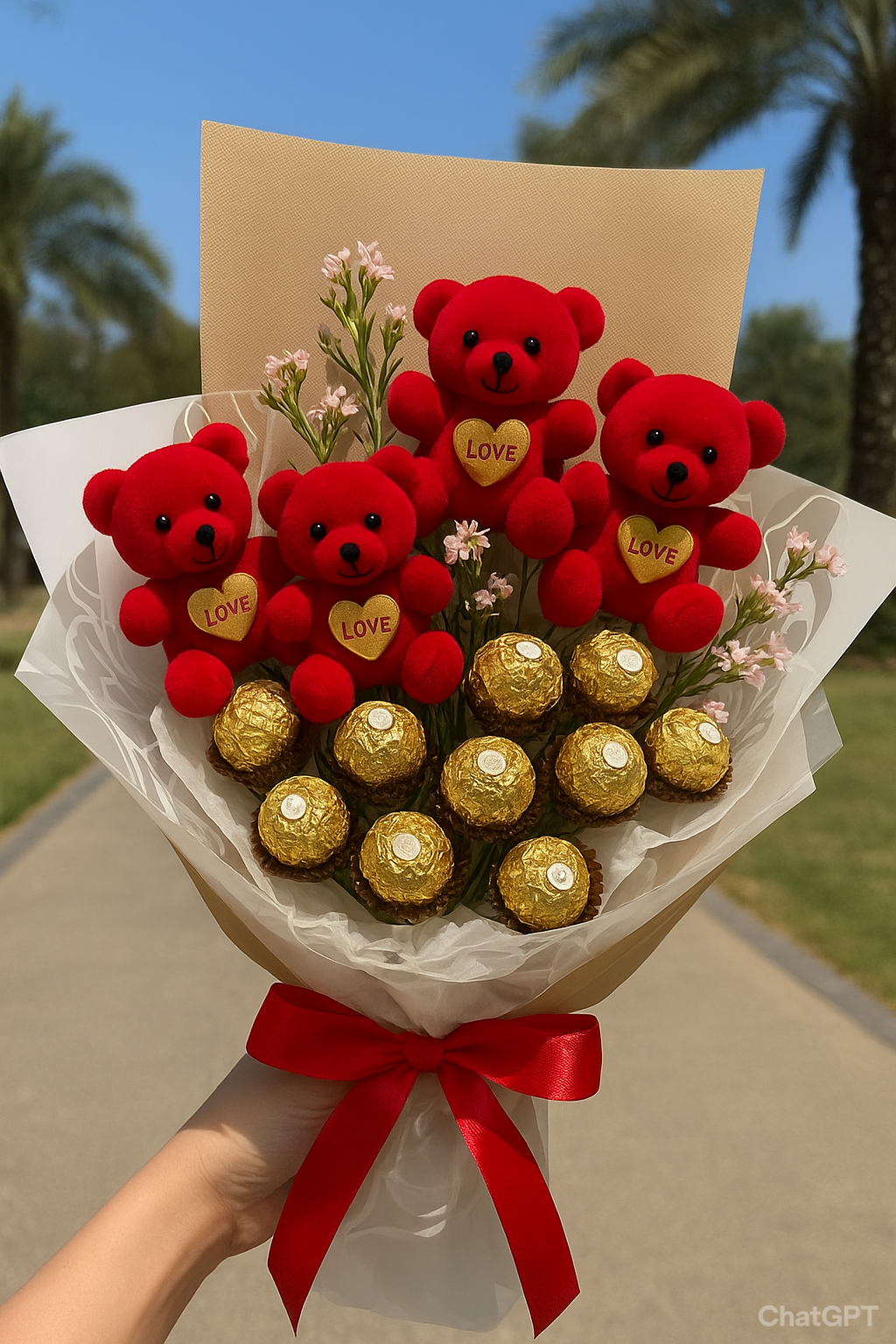 Loved Craft Special Teddy with Ferrero Rocher Chocolate